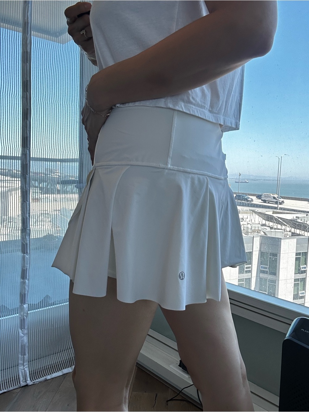 Lululemon White Athletic Skirt with Built-In Shorts